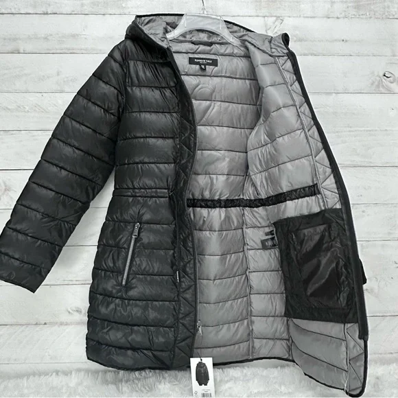 Kenneth Cole M/L Quilted Anorak Puffer Jacket • Black • NWT - Picture 6 of 14